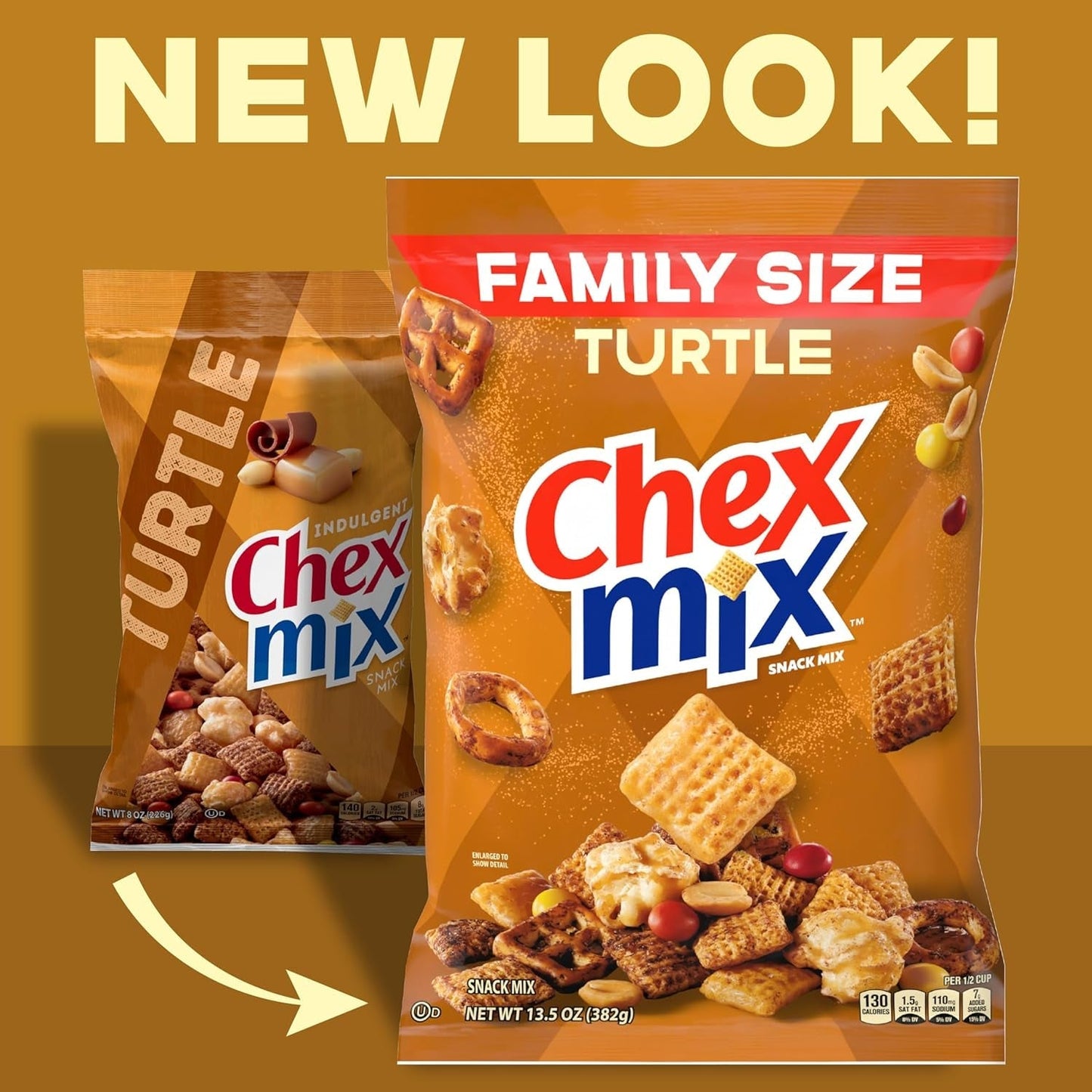 Turtle Snack Mix, Indulgent Snacks, Family Size, 13.5 Oz