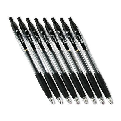 Pen+Gear Retractable Ballpoint Pens, Medium Point,1.0mm, Black Ink, 8 Count
