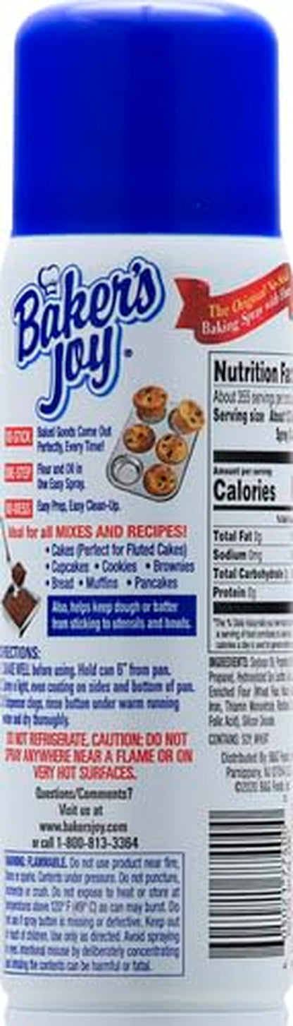 Original No-Stick Baking Spray with Flour, 5 Ounce Can