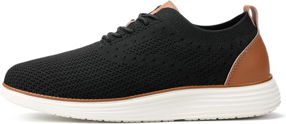 VILOCY Men's Casual Dress Sneakers Oxfords Business Mesh Breathable Walking Shoes Tennis Comfortable