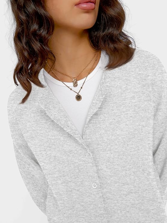 Trendy Queen Cropped Cardigan Sweaters for Women Lightweight Crop Knit