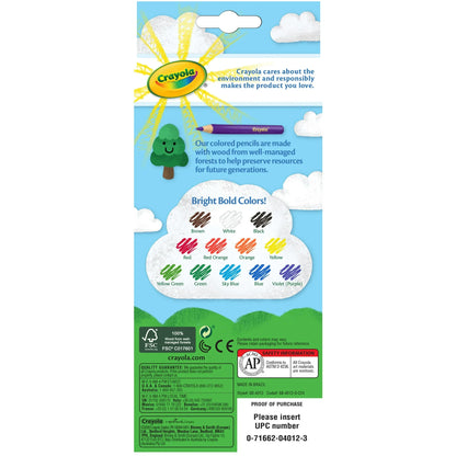 Crayola Colored Pencil Set, 12 Ct, Back to School Supplies for Kids, Classroom Supplies, Teacher Gift