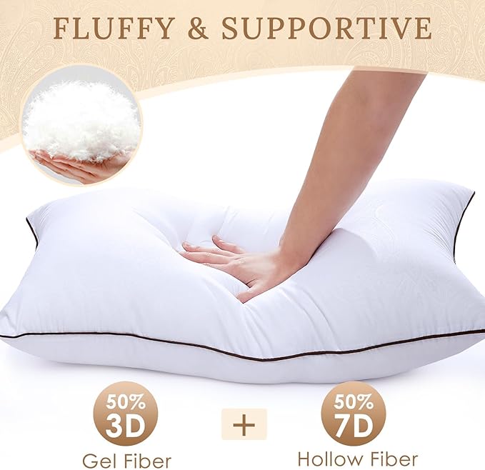 HUXMEYSON Pillows Standard Size Set of 4, Bed Pillows Set of 4