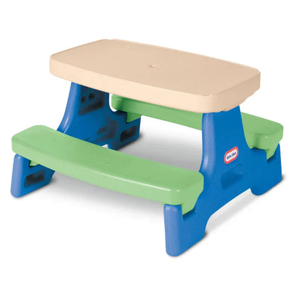 Easy Store Jr. Play Table - Blue/Green – Foldable Toddler Picnic Table