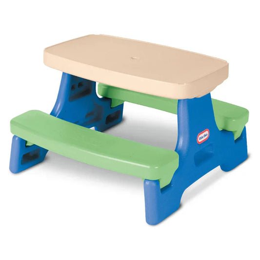 Easy Store Jr. Play Table - Blue/Green – Foldable Toddler Picnic Table