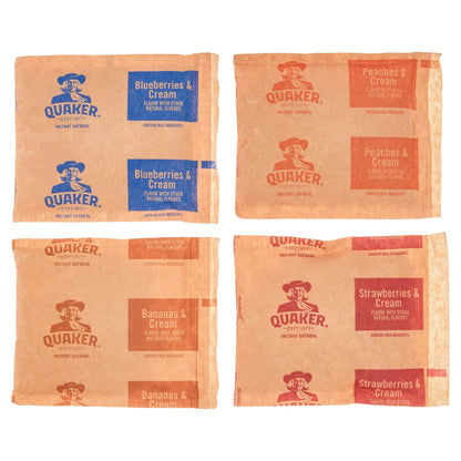 Quaker Instant Oatmeal, Fruit & Cream Variety Pack, 20 Packets