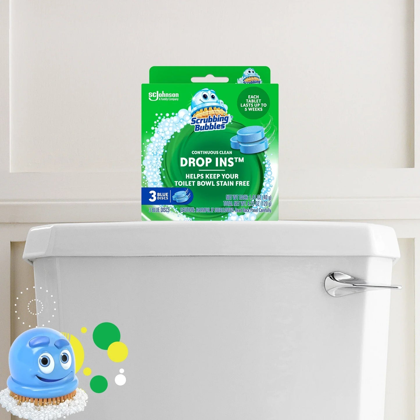 Scrubbing Bubbles Toilet Tablets, Continuous Clean Toilet Drop Ins, 3 Count