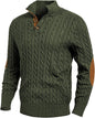 JMIERR Men's Cable Knit Pullover Sweater Casual Long Sleeve