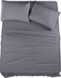 Utopia Bedding Queen Sheet Set – 4 Piece Bed Sheets for Queen Size Bed, Soft and Breathable Microfiber, Includes 1 Fitted Sheet, 1 Flat Sheet and 2 Pillowcases (Grey)
