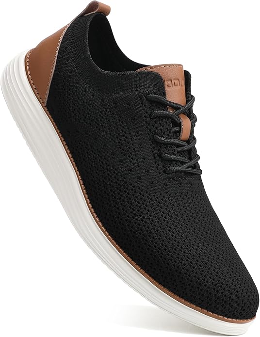 VILOCY Men's Casual Dress Sneakers Oxfords Business Mesh Breathable Walking Shoes Tennis Comfortable