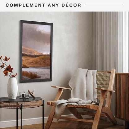 MCS Studio Gallery 18x24 Poster Frame Black Woodgrain