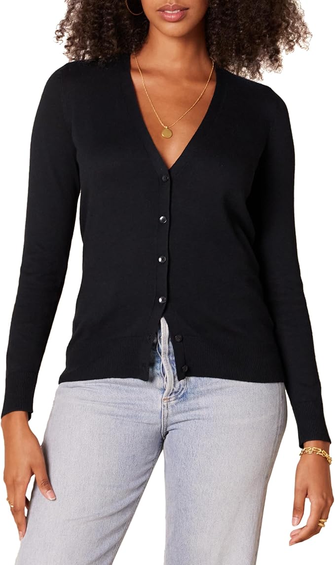 Women's Lightweight V-Neck Cardigan Sweater