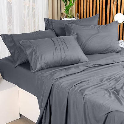 Utopia Bedding Queen Sheet Set – 4 Piece Bed Sheets for Queen Size Bed, Soft and Breathable Microfiber, Includes 1 Fitted Sheet, 1 Flat Sheet and 2 Pillowcases (Grey)
