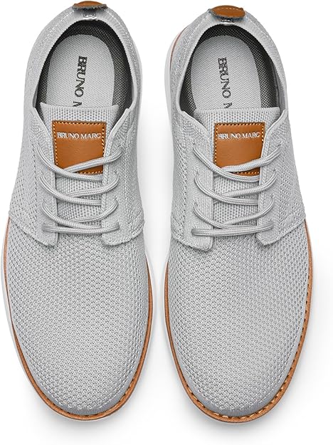 Bruno Marc Men's KnitFlex Breeze Mesh Sneakers Oxfords Lace-Up Lightweight Casual Walking Shoes