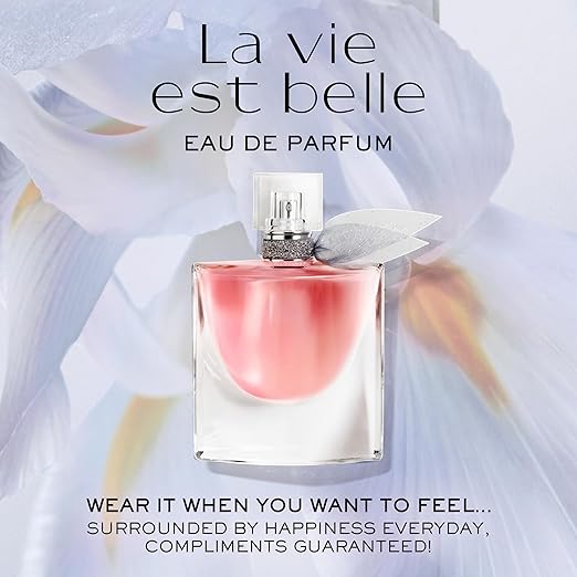 Lancôme La Vie Est Belle Eau de Parfum - Long Lasting Fragrance with Notes of Iris, Earthy Patchouli, Warm Vanilla & Spun Sugar - Floral & Sweet Women's Perfume