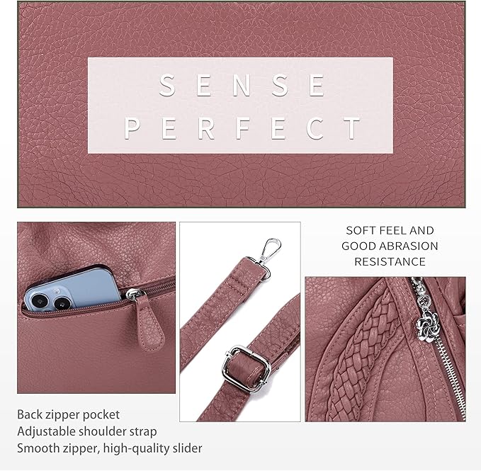 Purses and Handbags Women Fashion Tote Bag Shoulder Bags Top Handle Satchel Purses Washed Synthetic Leather Handbag