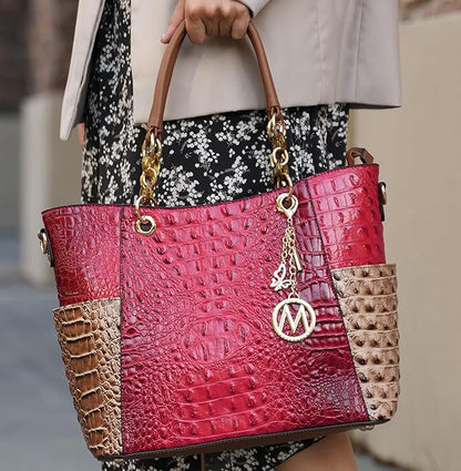 MKF Collection Tote Bag for Women, Handbag Set with Wallet-Top-Handle- Vegan Leather Purse