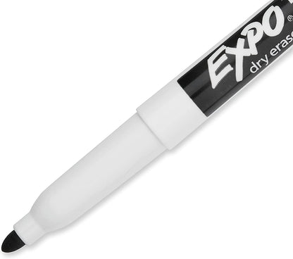 Low Odor Dry Erase Markers Fine Tip Black 4 Count
