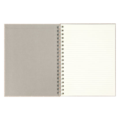 Office Mintgreen Spiral Bound Notepad, 7.4" x 9.75", Checked Tan, 105 Sheets