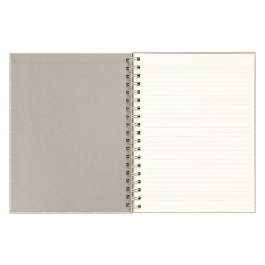 Office Mintgreen Spiral Bound Notepad, 7.4" x 9.75", Checked Tan, 105 Sheets