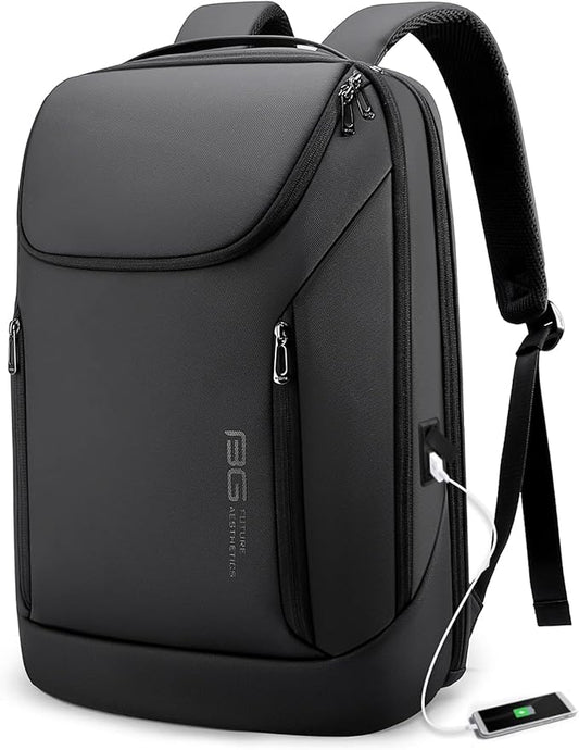 BANGE Business Smart Backpack Waterproof fit 15.6 Inch Laptop Backpack with USB Charging Port,Travel Durable Backpack