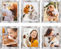 TWING 8x10 Rustic Picture Frames Set of 6 Distressed White Composite Wood Farmhouse Photo Collage Frame For Wall Decor Gallery Wall Frame Set Mounting or Table display, Ideal Valentine Gifts for