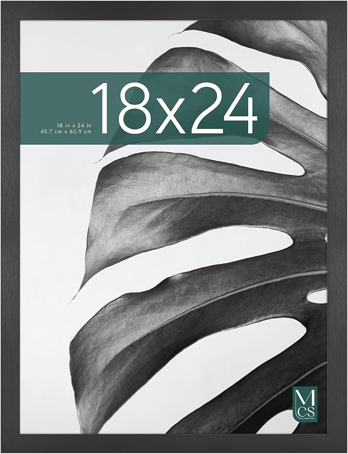 MCS Studio Gallery 18x24 Poster Frame Black Woodgrain