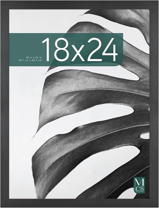 MCS Studio Gallery 18x24 Poster Frame Black Woodgrain