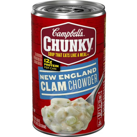 Campbell's Chunky Soup, Ready to Serve New England Clam Chowder, 18.8 oz Can