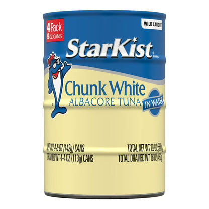 StarKist Chunk White Albacore Tuna in Water - 5 oz Can (4-Pack)