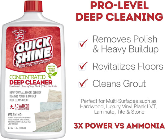 Multi Surface Deep Floor Cleaner and Remover 27Oz | Removes Wax Build-Up, Revitalizes Floors & Cleans Grout | Use on Hardwood, Laminate, LVT, Tile and Stone | Pro-Level Cleaning