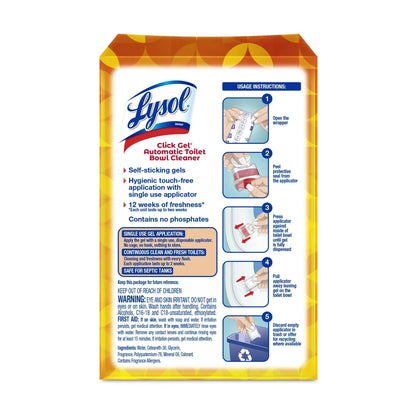 Lysol® Brand New Day Automatic Toilet Bowl Click Gel Cleaner, Mango & Hibiscus, 6 Count