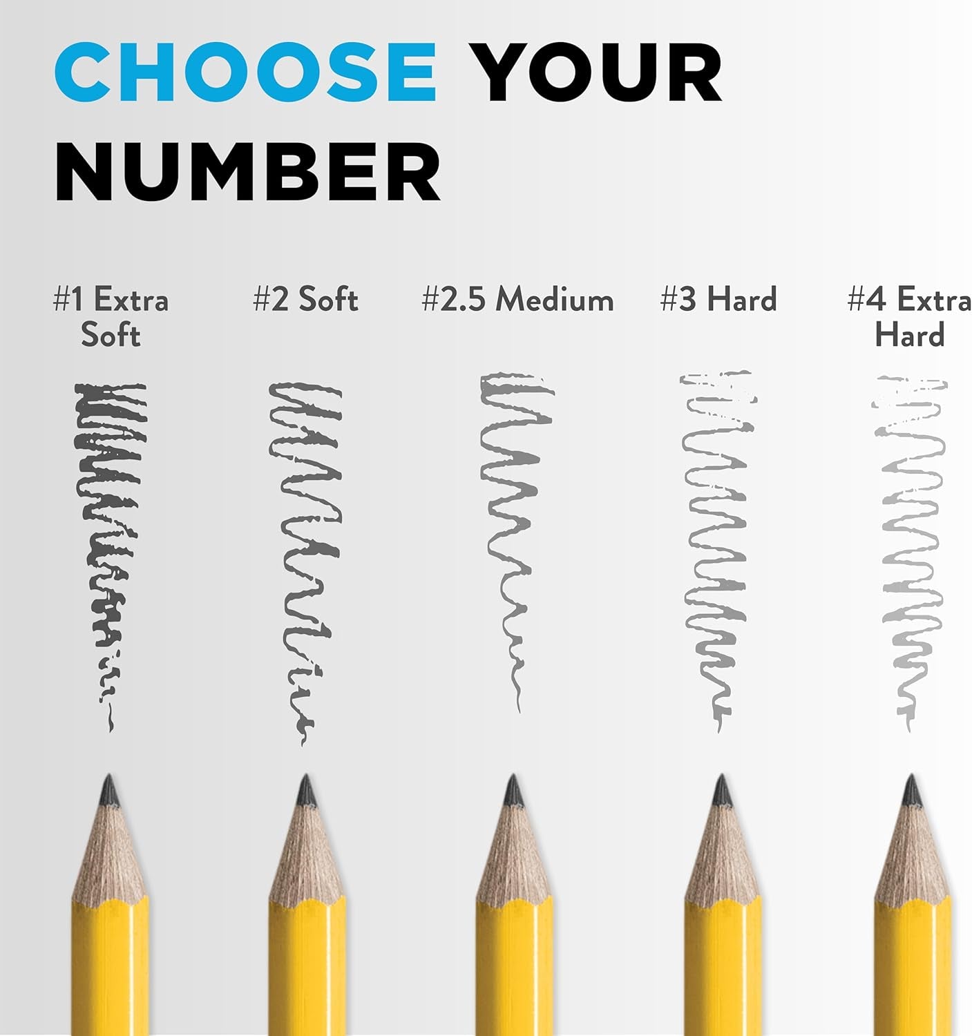 Wood-Cased Pencils, Unsharpened, 2 HB Soft, Yellow, 24 Count