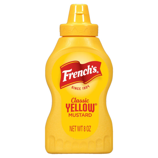 No Artificial Flavors Gluten Free Classic Yellow Mustard, 8 Oz Bottle