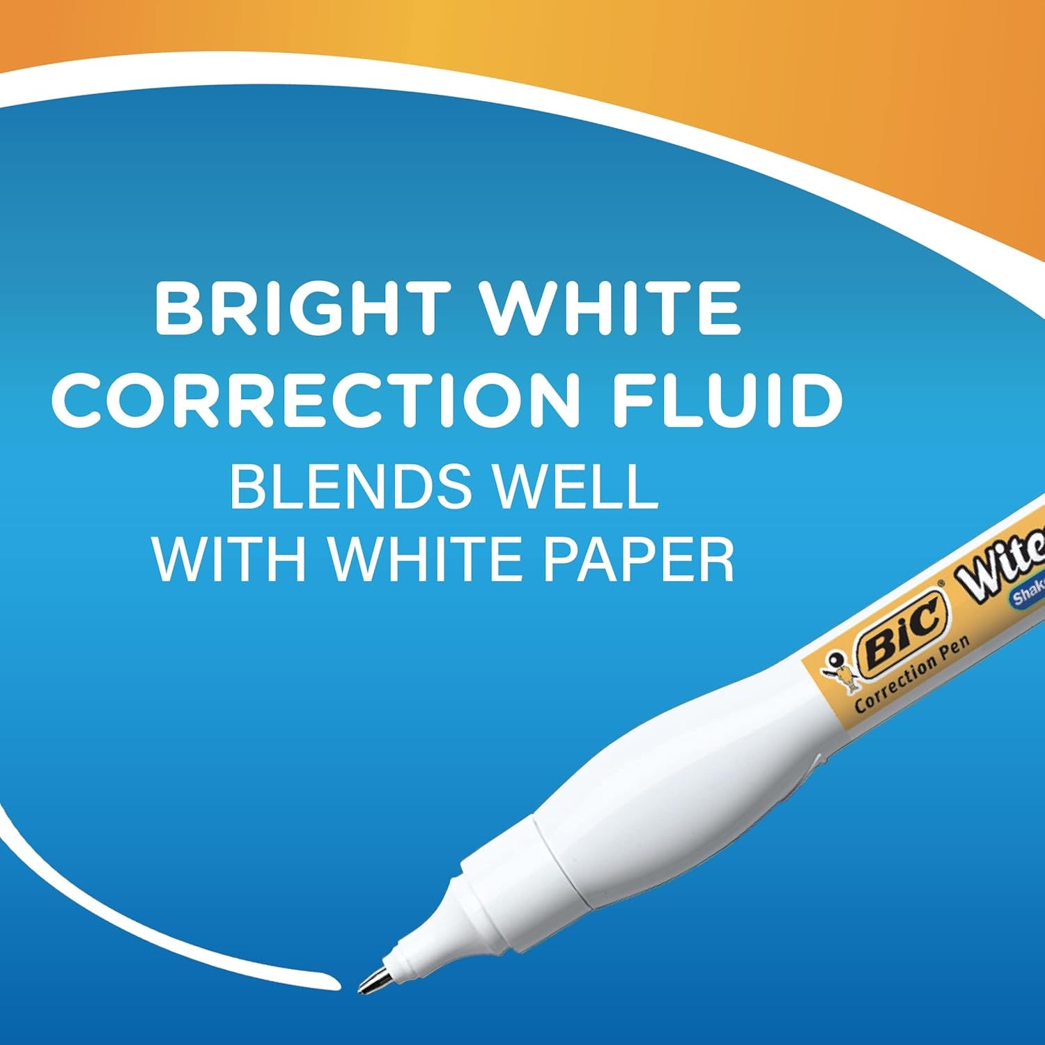 Wite-Out Brand Shake 'N Squeeze Correction Pen, 8 ML Correction Fluid, 4-Count Pack of White Correction Pens, Fast, Clean and Easy to Use Pen Office or School Supplies