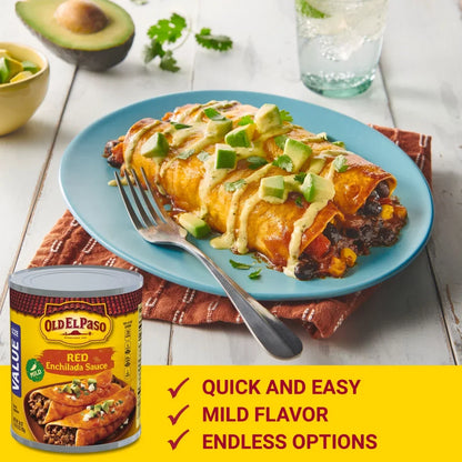 Old El Paso Mild Red Enchilada Sauce, Meal Prep, Value Size, 28 oz