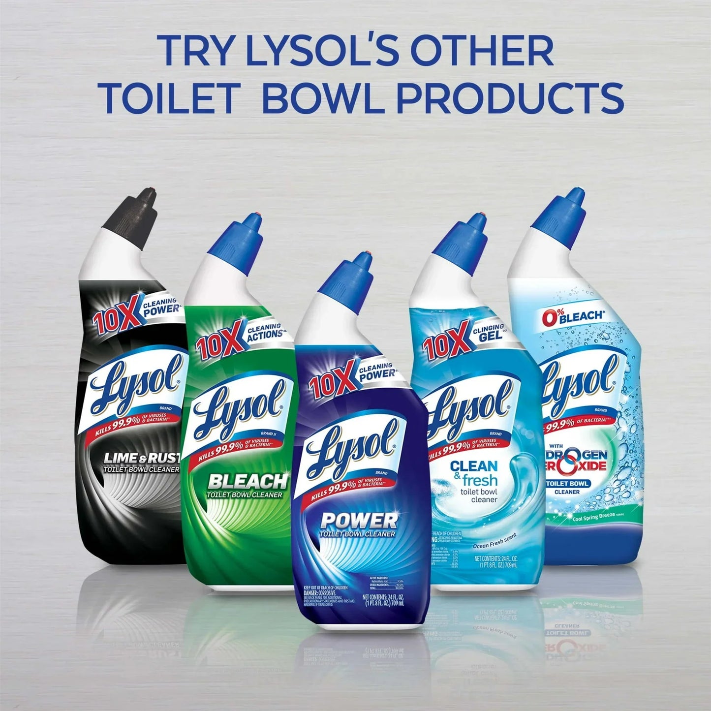 Lysol Cleaning and and Disinfecting Toilet Bowl Gel, Removes Lime and Rust, Liquid, 24oz