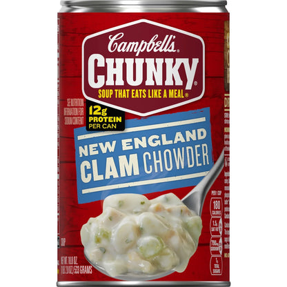 Campbell's Chunky Soup, Ready to Serve New England Clam Chowder, 18.8 oz Can