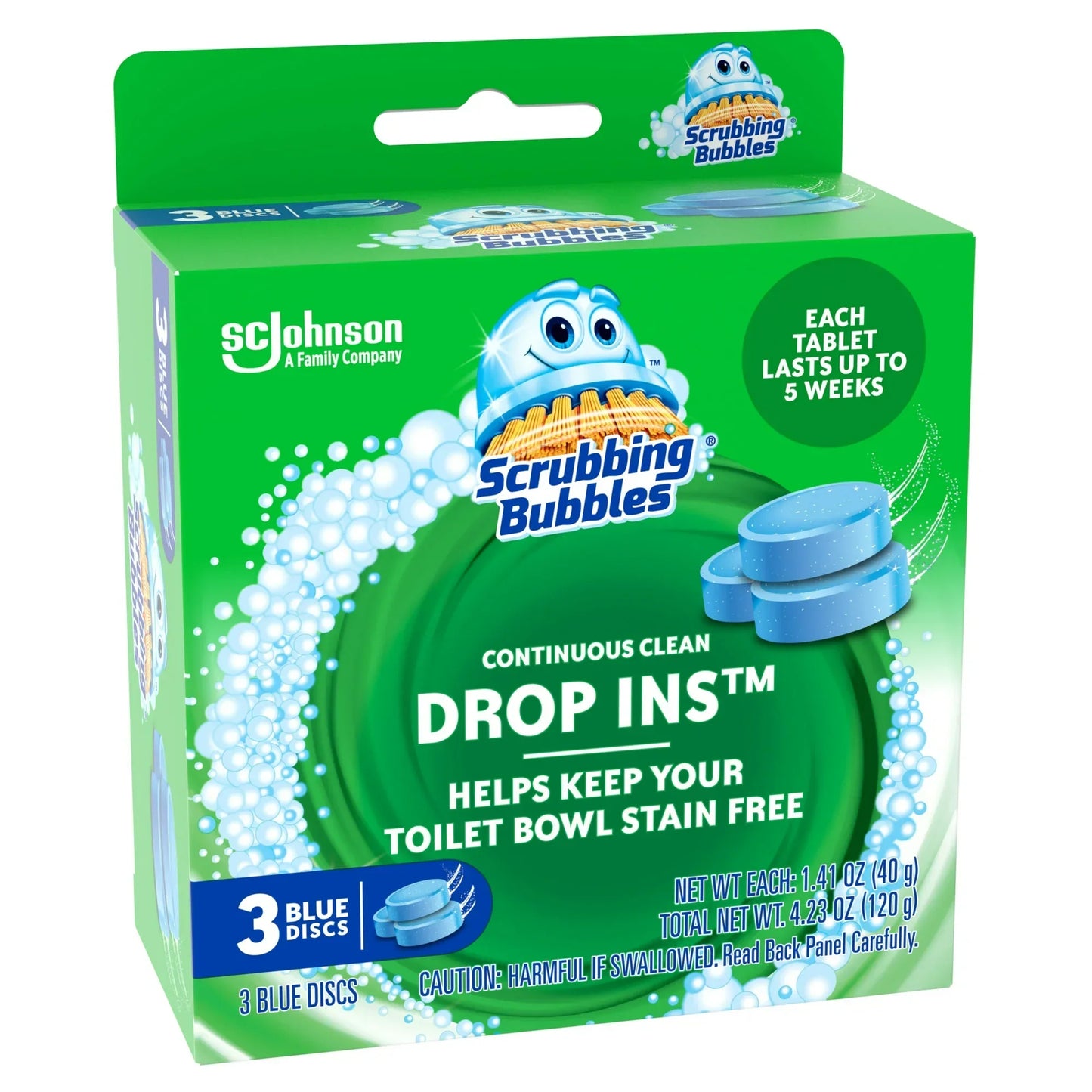 Scrubbing Bubbles Toilet Tablets, Continuous Clean Toilet Drop Ins, 3 Count