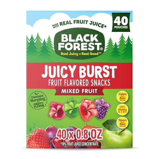, Juicy Burst, Fruit Flavored Snacks, Mixed Fruit Flavors, a Juicy Burst of Natural Flavors, Made with Real Fruit Juice, 0.8 Oz 40 Ct