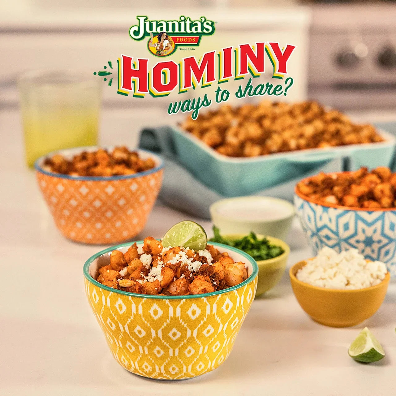 Juanita’s Foods Mexican Style Hominy, 110 oz, Can