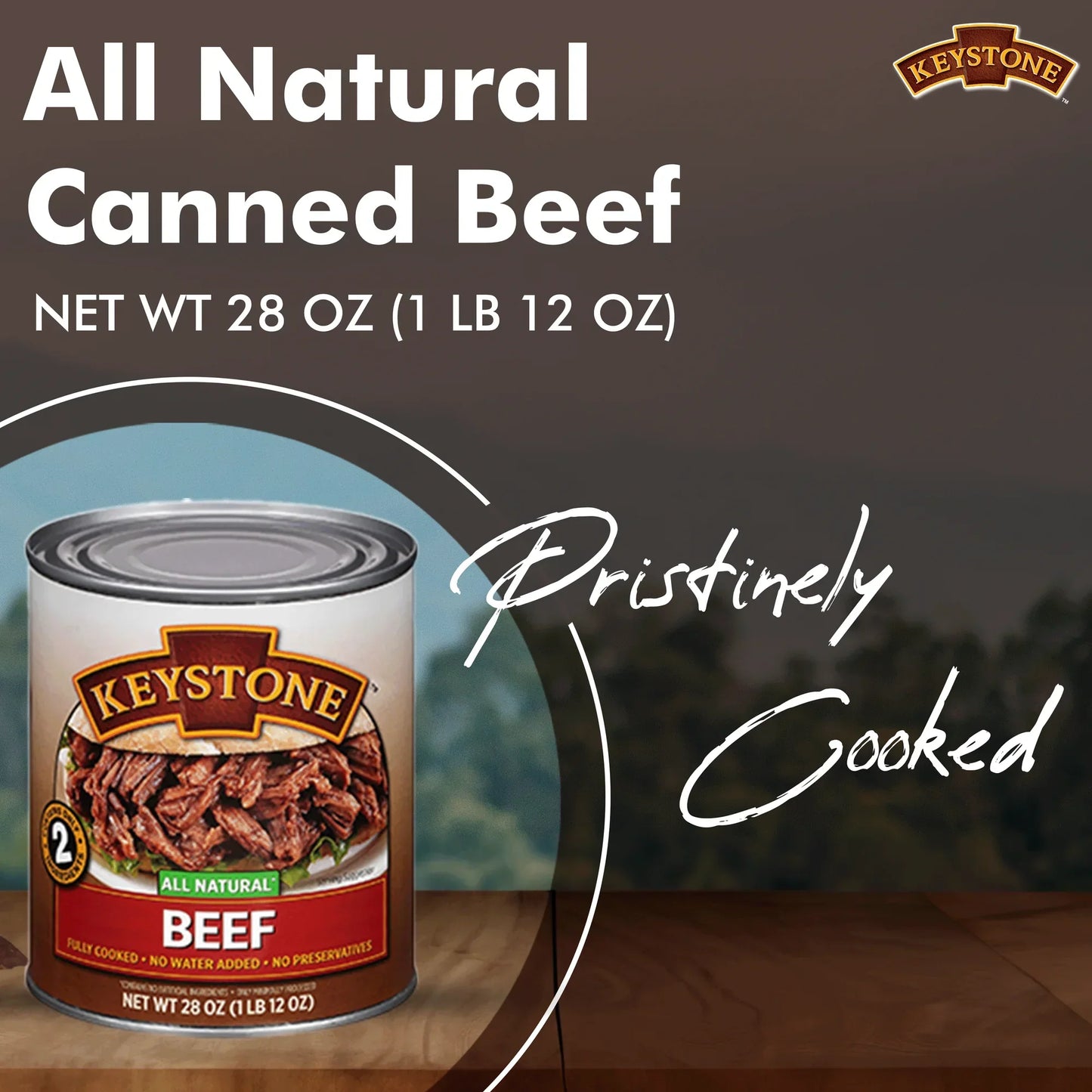Keystone All Natural Beef, 28 oz Can