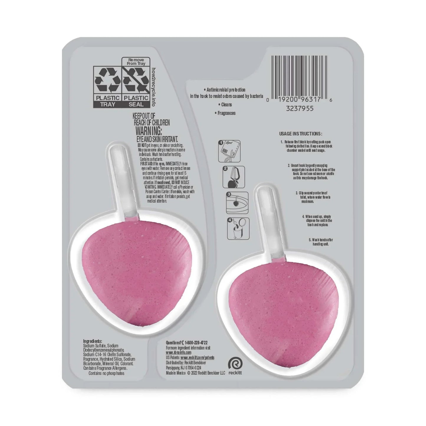 Lysol® Automatic Toilet Bowl Cleaner, Brand New Day, Mango & Hibiscus, 2 count