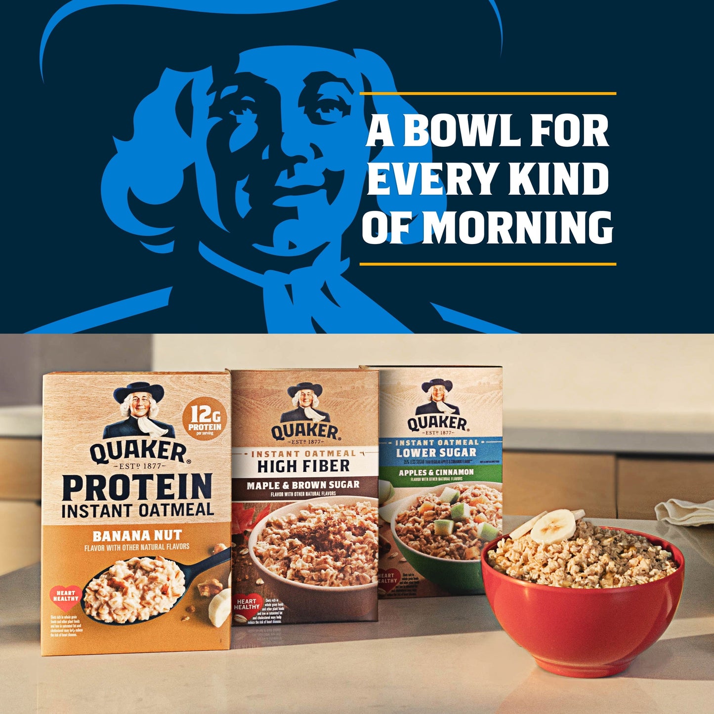 Instant Oatmeal, Fruit & Cream, 4 Flavor Variety Pack, 44 Packets