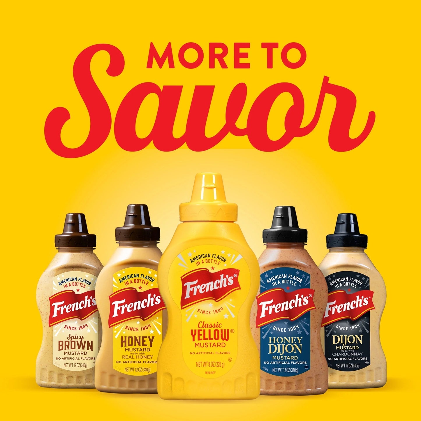 No Artificial Flavors Gluten Free Classic Yellow Mustard, 8 Oz Bottle