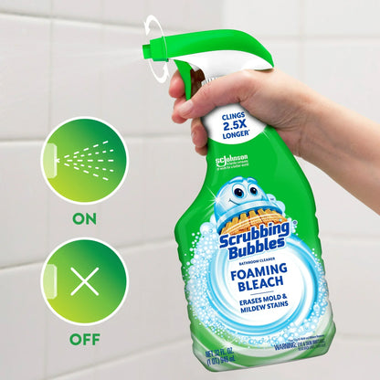 Scrubbing Bubbles Foaming Bleach Bathroom Cleaner, Trigger Bottle, Fresh Scent, 32 oz, 1 count