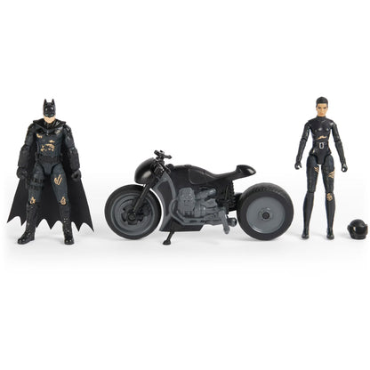 DC Comics Batman and Selina Kyle Chase Pack with 2 Figures and Bike