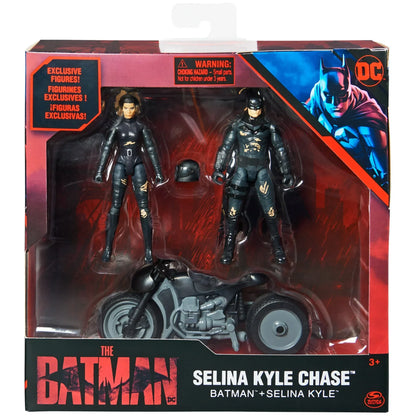 DC Comics Batman and Selina Kyle Chase Pack with 2 Figures and Bike