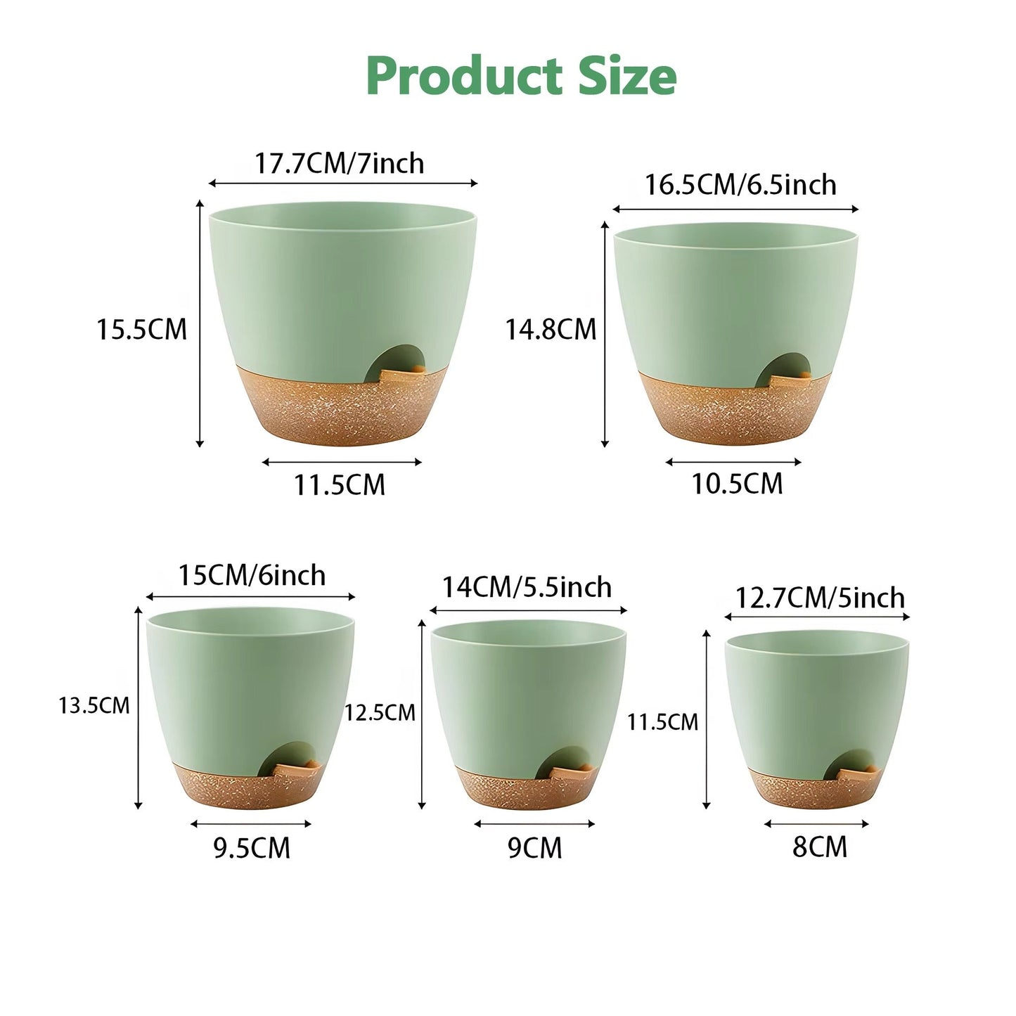 5pcs Self Watering Planters, Plant Pots