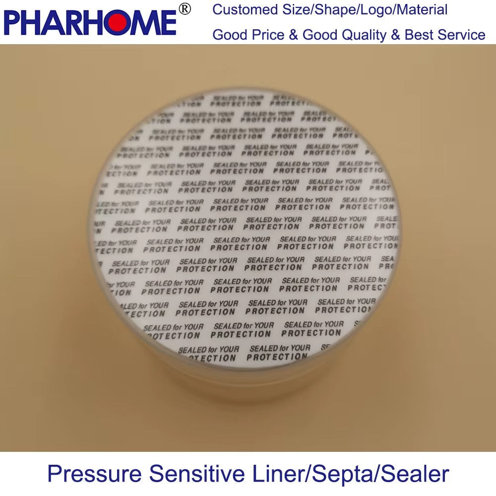 Self-Adhesive Pressure Sensitive Sealer Cap Liners Jar Bottle Foam closure with glue, gasket, septa,Self-stiker